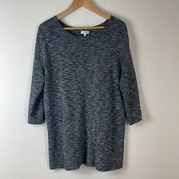 Aritzia Wilfred Blanchard Linen Blend Sweater Grey/Blue blend - Picture 2 of 10